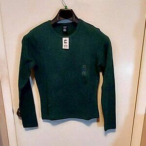 New with Tags Gap Hunter Green Long Sleeve T Shirt Sz M